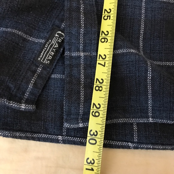 SOLD Grayers Flannel Shirt High Quality Mens L Blue White Plaid Heavyweight - Picture 7 of 8